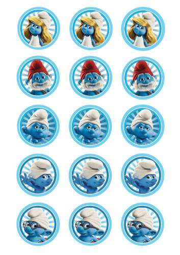 The SMurfs Edible Cupcake Images - Click Image to Close